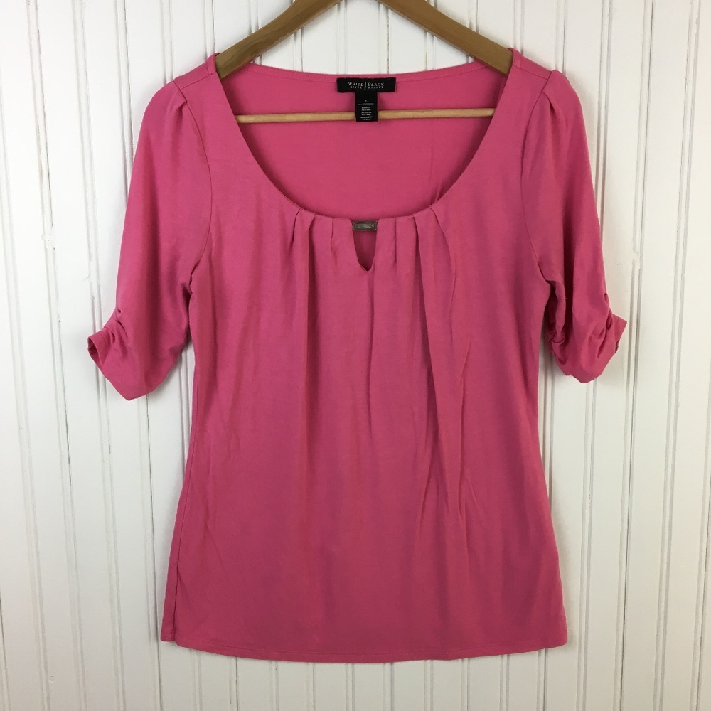 White House Black Market WHBM Pink Top